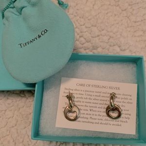 Tiffany’s sterling silver heart cut out pendant earrings